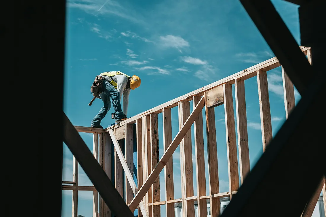 Worker on a construction site - employment relations Worker on a construction site - employment relations